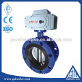 ductile iron double flange electric butterfly valve